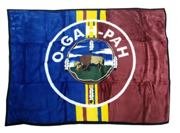 O-Gah-Pah (Quapaw) Tribe 48" X 70" Dark red