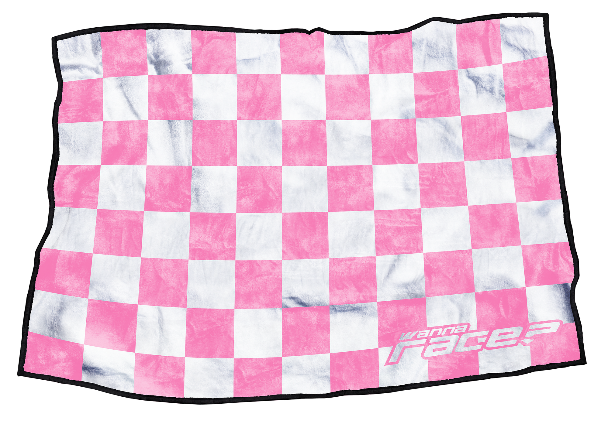 Wanna Race Plush Blanket Pink