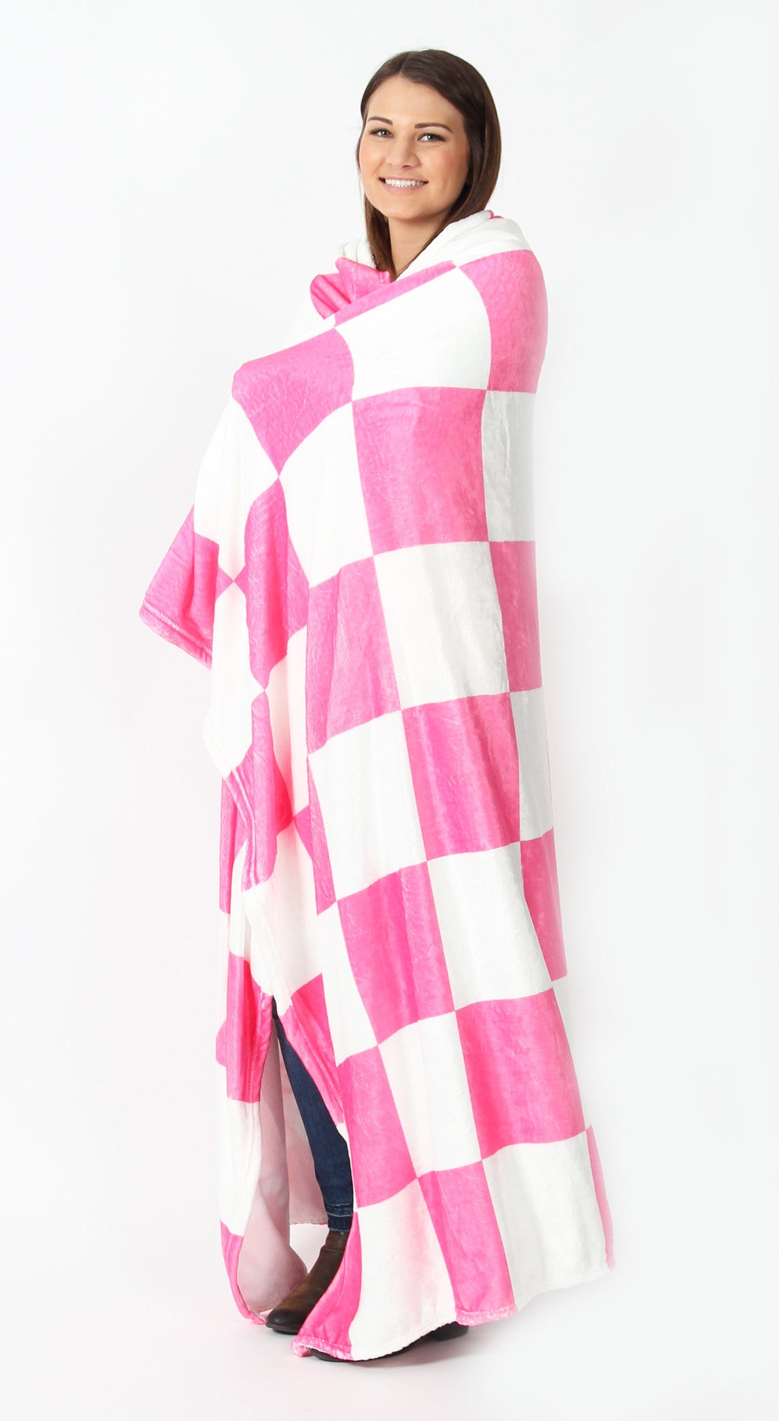 Wanna Race Plush Blanket Pink