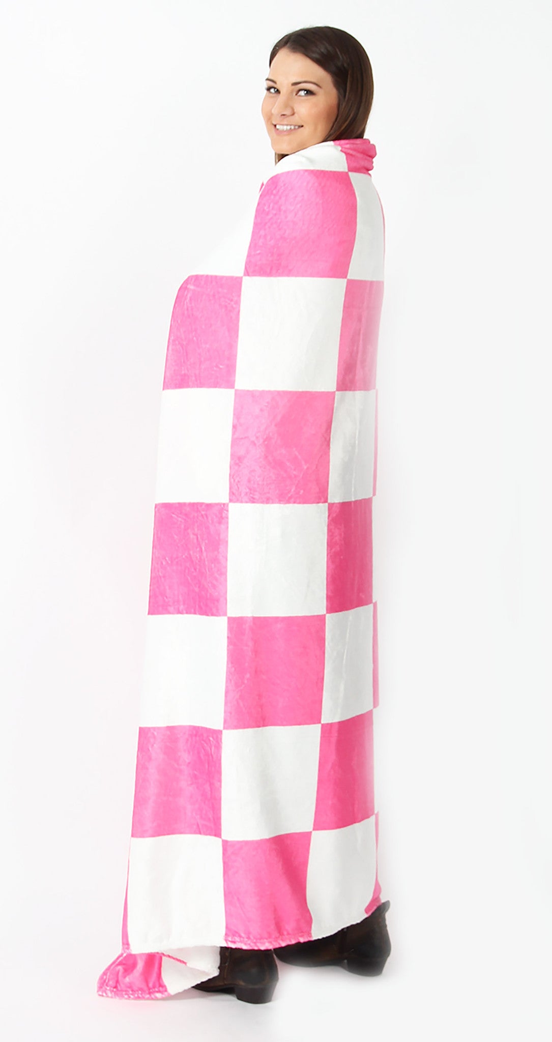 Wanna Race Plush Blanket Pink