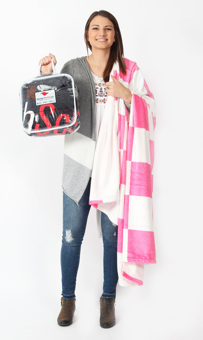 Wanna Race Plush Blanket Pink
